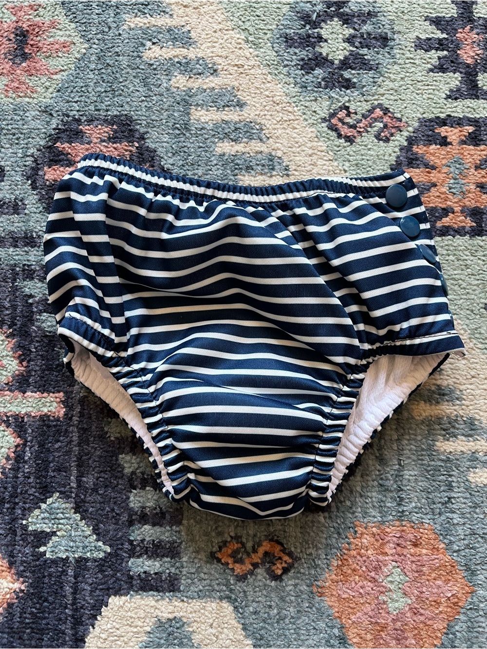 3T Navy Striped Kids Swim Diaper